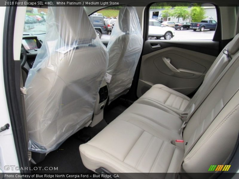 White Platinum / Medium Light Stone 2018 Ford Escape SEL 4WD