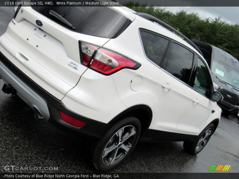 White Platinum / Medium Light Stone 2018 Ford Escape SEL 4WD
