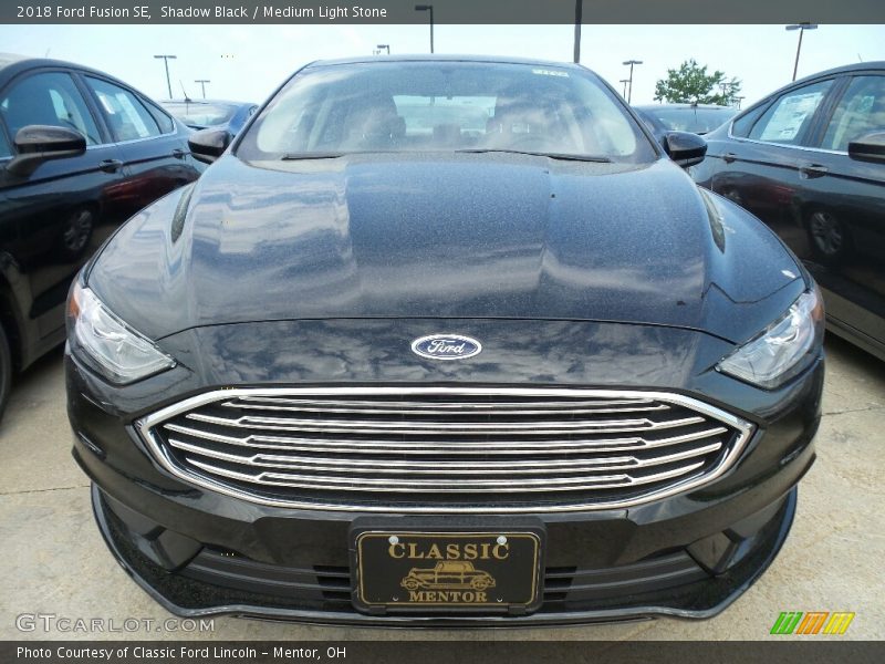 Shadow Black / Medium Light Stone 2018 Ford Fusion SE