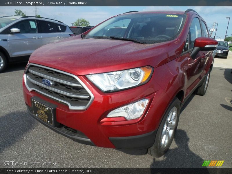 Ruby Red / Ebony Black 2018 Ford EcoSport SE