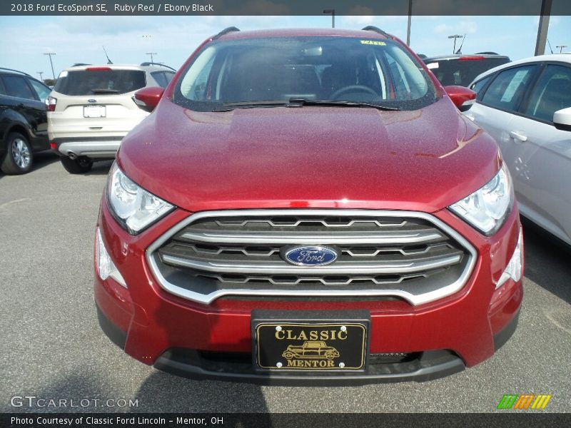 Ruby Red / Ebony Black 2018 Ford EcoSport SE