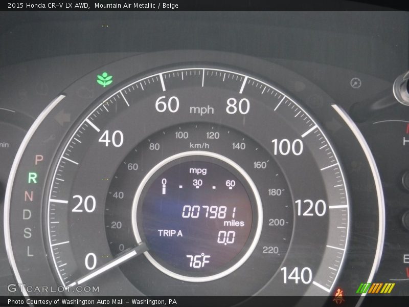 Mountain Air Metallic / Beige 2015 Honda CR-V LX AWD