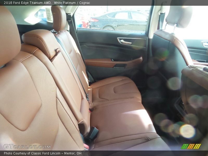 White Platinum / Cognac 2018 Ford Edge Titanium AWD