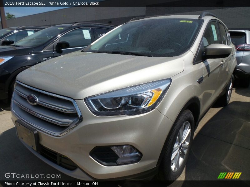 White Gold / Charcoal Black 2018 Ford Escape SEL