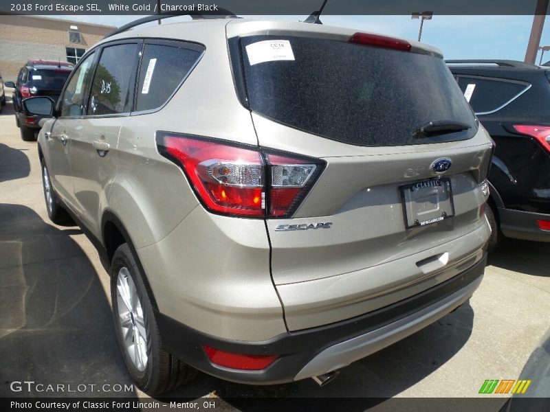 White Gold / Charcoal Black 2018 Ford Escape SEL