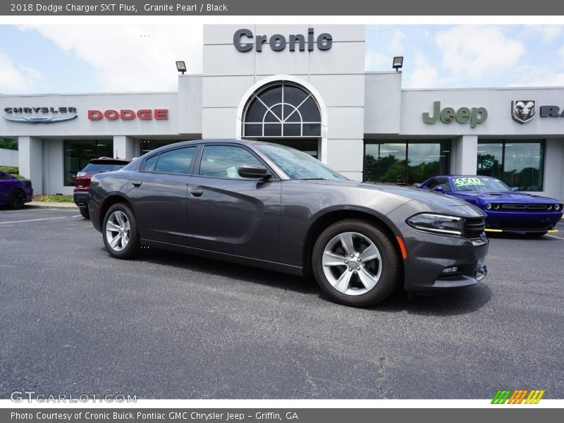 Granite Pearl / Black 2018 Dodge Charger SXT Plus
