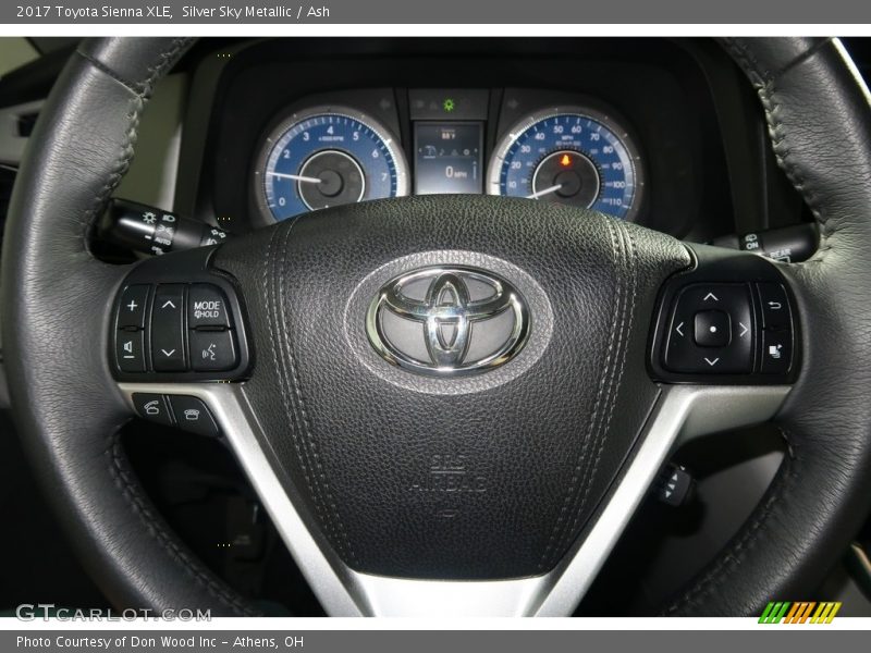 Silver Sky Metallic / Ash 2017 Toyota Sienna XLE