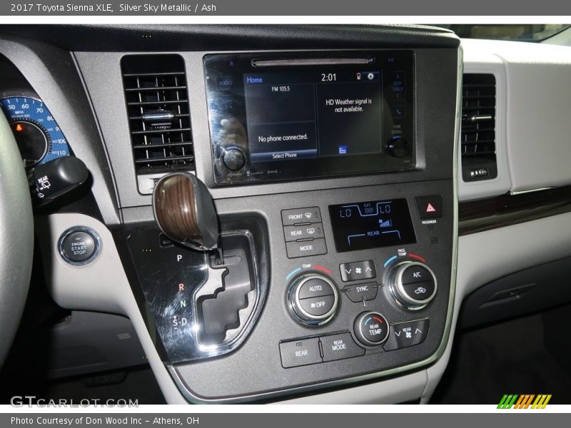 Silver Sky Metallic / Ash 2017 Toyota Sienna XLE
