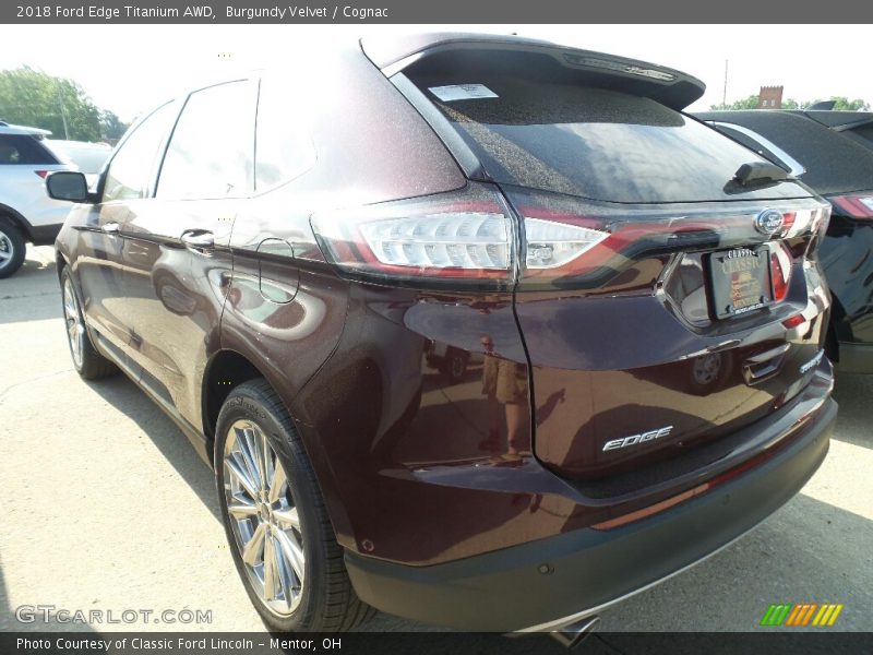 Burgundy Velvet / Cognac 2018 Ford Edge Titanium AWD