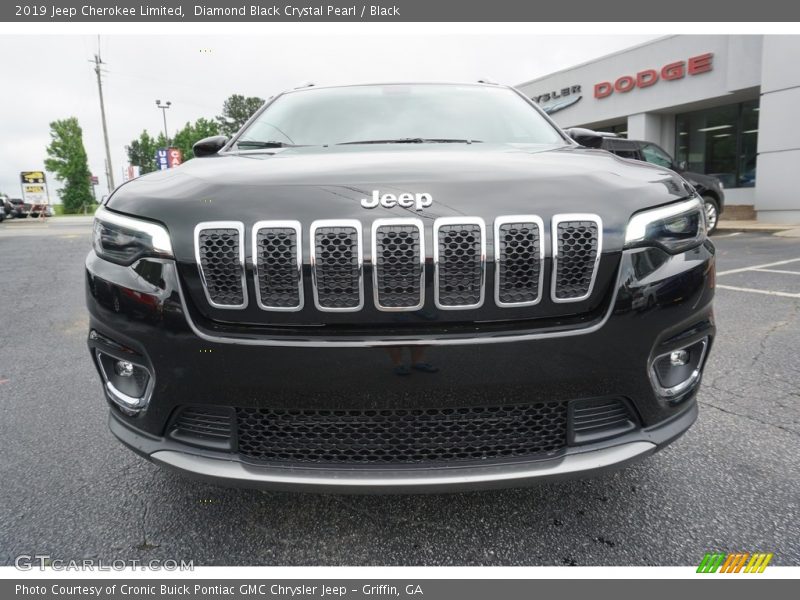 Diamond Black Crystal Pearl / Black 2019 Jeep Cherokee Limited