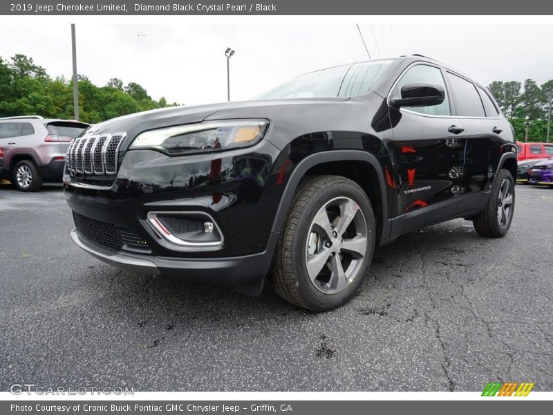 Diamond Black Crystal Pearl / Black 2019 Jeep Cherokee Limited