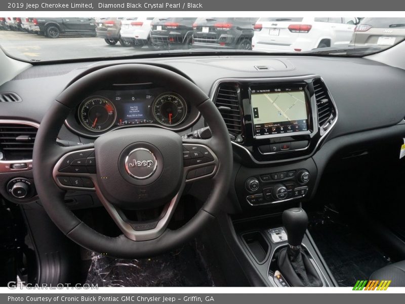 Diamond Black Crystal Pearl / Black 2019 Jeep Cherokee Limited