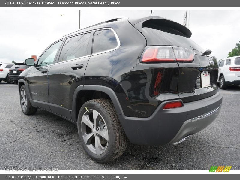 Diamond Black Crystal Pearl / Black 2019 Jeep Cherokee Limited