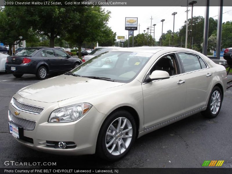 Gold Mist Metallic / Cocoa/Cashmere 2009 Chevrolet Malibu LTZ Sedan