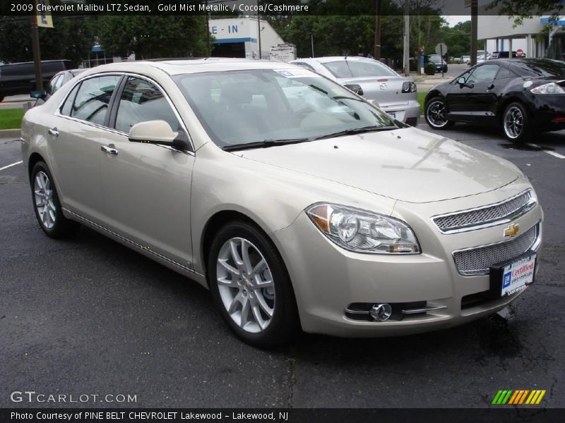 Gold Mist Metallic / Cocoa/Cashmere 2009 Chevrolet Malibu LTZ Sedan