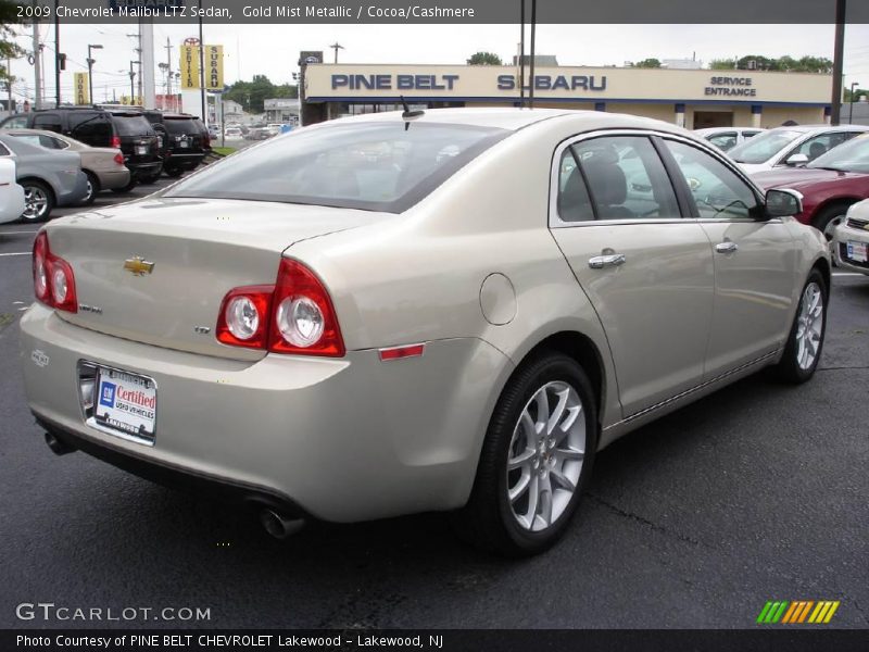 Gold Mist Metallic / Cocoa/Cashmere 2009 Chevrolet Malibu LTZ Sedan