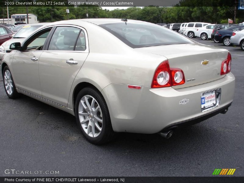 Gold Mist Metallic / Cocoa/Cashmere 2009 Chevrolet Malibu LTZ Sedan