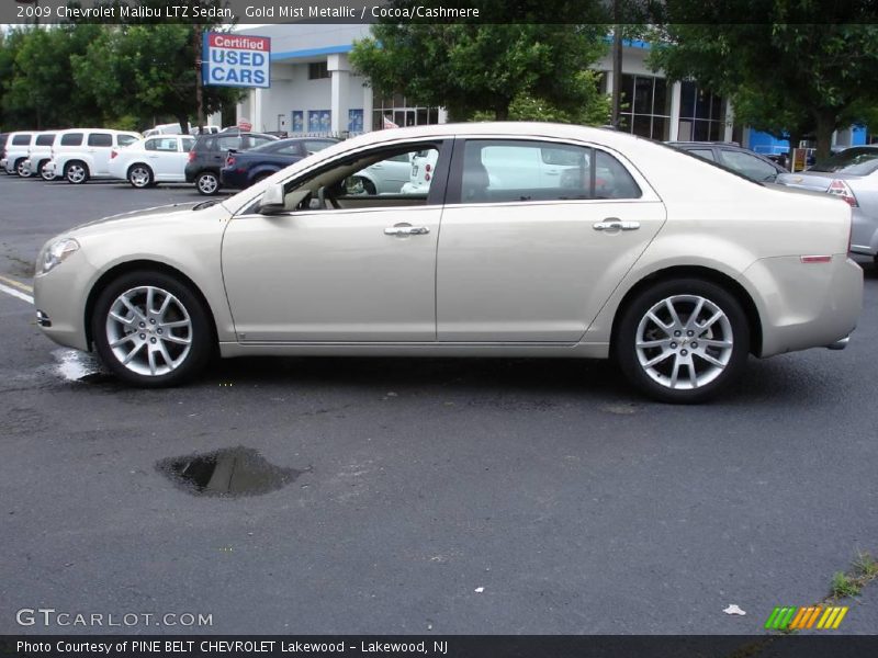 Gold Mist Metallic / Cocoa/Cashmere 2009 Chevrolet Malibu LTZ Sedan