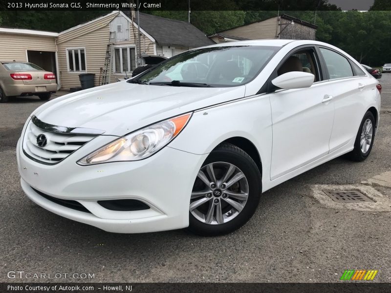 Shimmering White / Camel 2013 Hyundai Sonata GLS