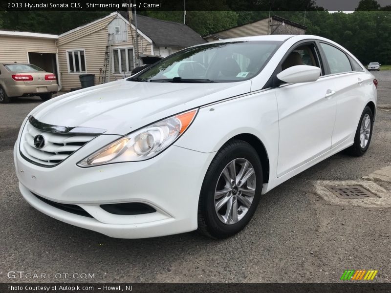 Shimmering White / Camel 2013 Hyundai Sonata GLS
