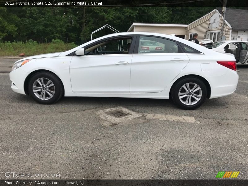 Shimmering White / Camel 2013 Hyundai Sonata GLS