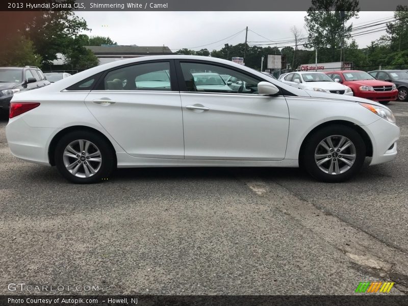 Shimmering White / Camel 2013 Hyundai Sonata GLS