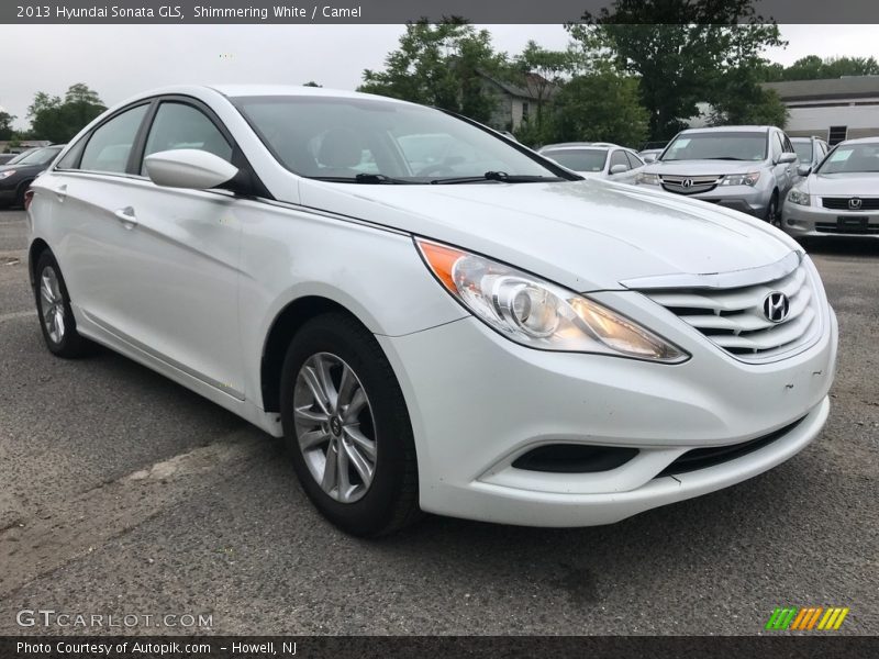 Shimmering White / Camel 2013 Hyundai Sonata GLS