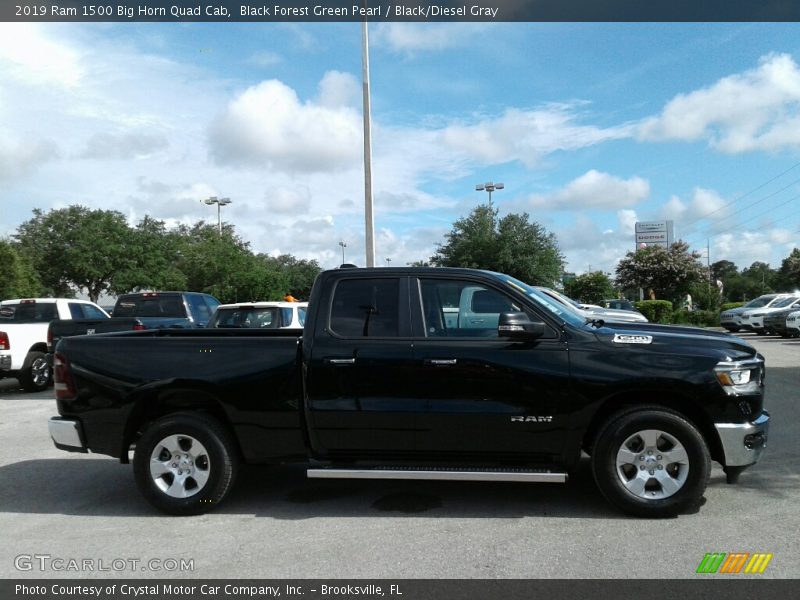 Black Forest Green Pearl / Black/Diesel Gray 2019 Ram 1500 Big Horn Quad Cab