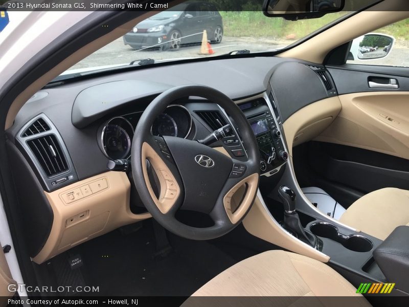 Shimmering White / Camel 2013 Hyundai Sonata GLS