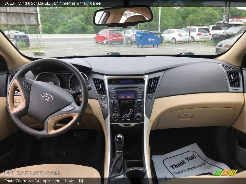 Shimmering White / Camel 2013 Hyundai Sonata GLS