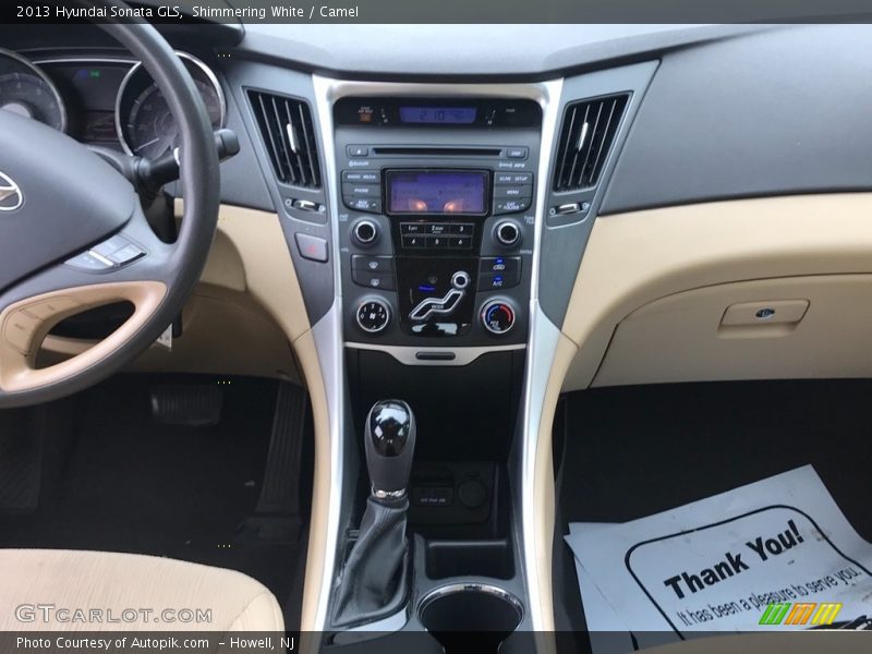 Shimmering White / Camel 2013 Hyundai Sonata GLS