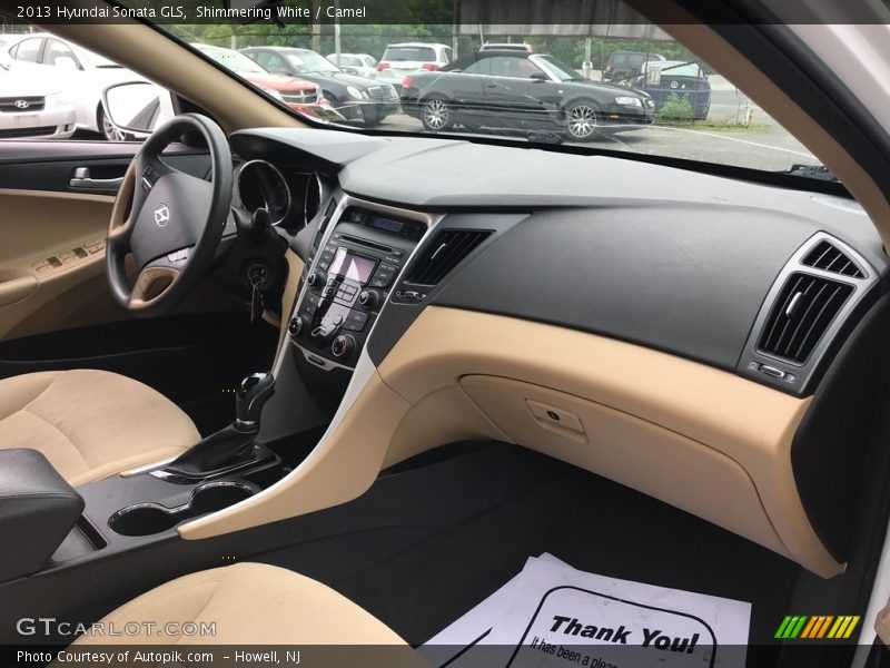 Shimmering White / Camel 2013 Hyundai Sonata GLS