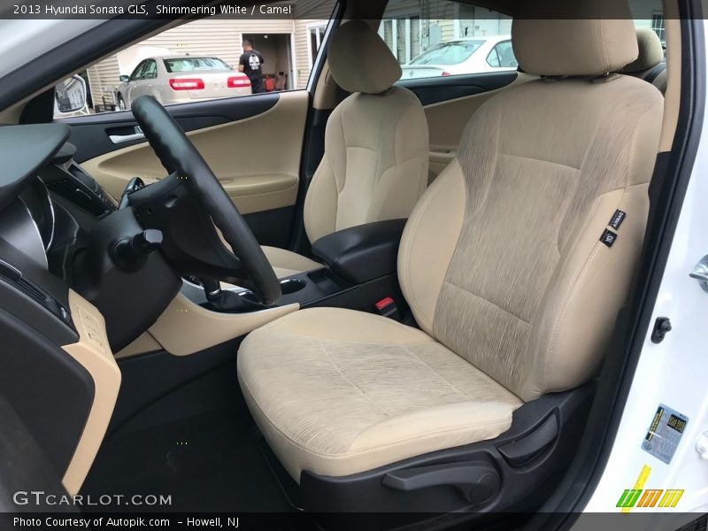 Shimmering White / Camel 2013 Hyundai Sonata GLS