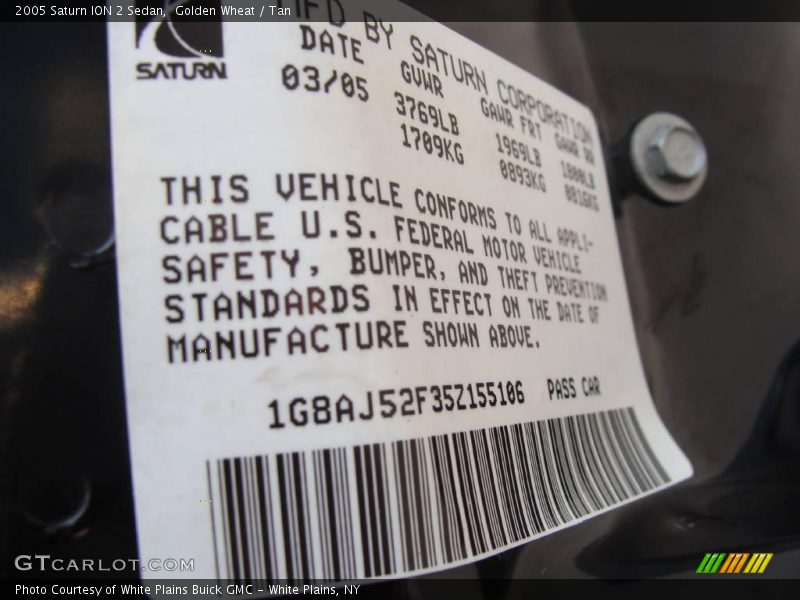 Golden Wheat / Tan 2005 Saturn ION 2 Sedan