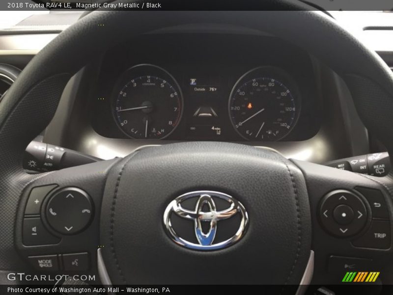 Magnetic Gray Metallic / Black 2018 Toyota RAV4 LE