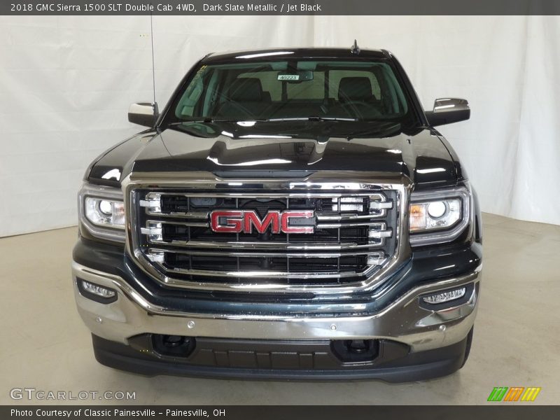 Dark Slate Metallic / Jet Black 2018 GMC Sierra 1500 SLT Double Cab 4WD