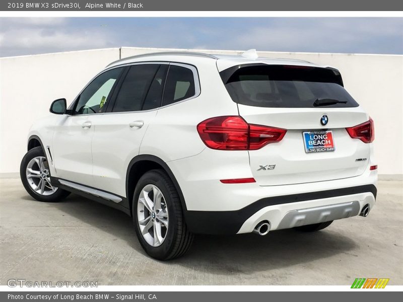 Alpine White / Black 2019 BMW X3 sDrive30i