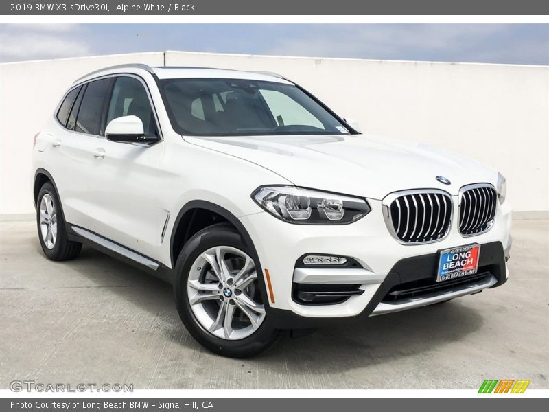 Alpine White / Black 2019 BMW X3 sDrive30i