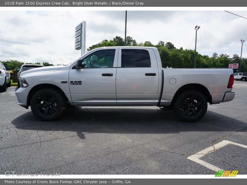 Bright Silver Metallic / Black/Diesel Gray 2018 Ram 1500 Express Crew Cab