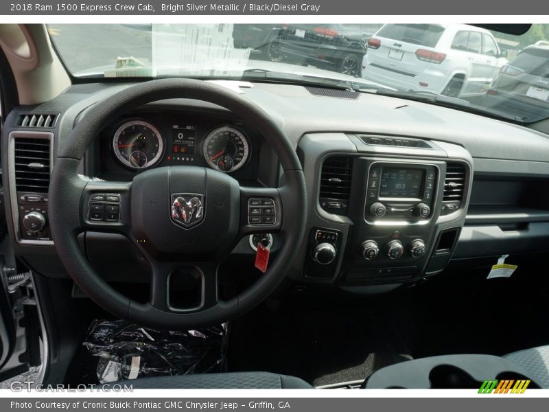 Bright Silver Metallic / Black/Diesel Gray 2018 Ram 1500 Express Crew Cab