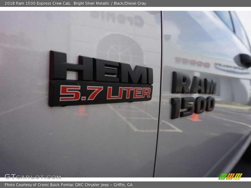 Bright Silver Metallic / Black/Diesel Gray 2018 Ram 1500 Express Crew Cab