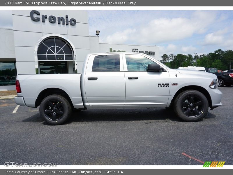 Bright Silver Metallic / Black/Diesel Gray 2018 Ram 1500 Express Crew Cab