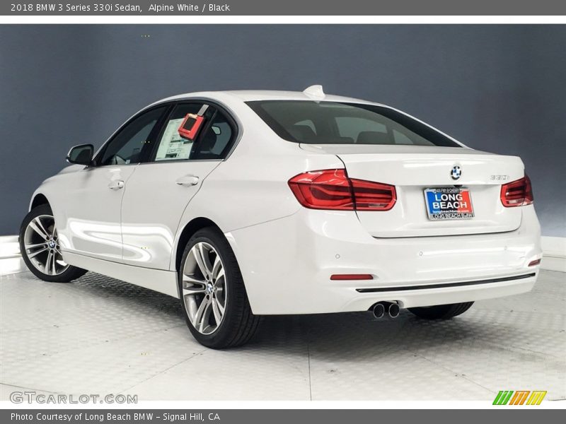 Alpine White / Black 2018 BMW 3 Series 330i Sedan