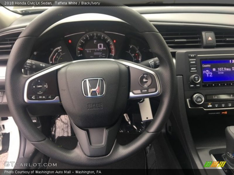 Taffeta White / Black/Ivory 2018 Honda Civic LX Sedan