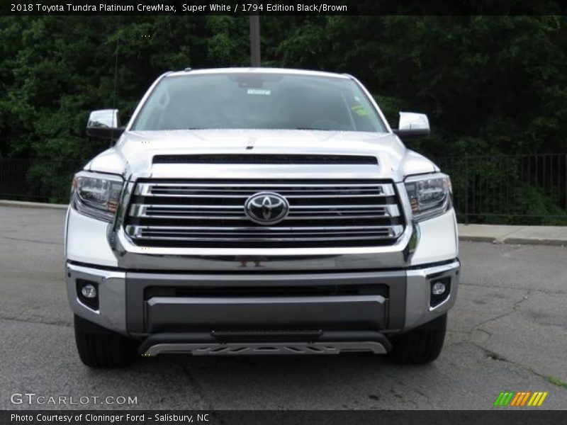 Super White / 1794 Edition Black/Brown 2018 Toyota Tundra Platinum CrewMax