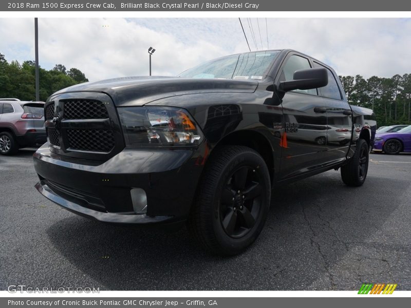 Brilliant Black Crystal Pearl / Black/Diesel Gray 2018 Ram 1500 Express Crew Cab