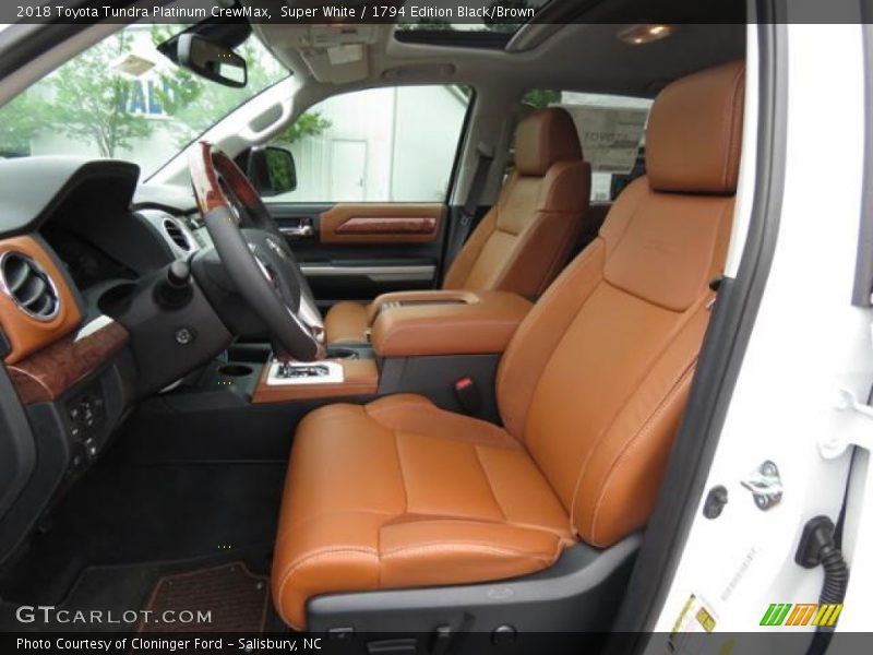 Front Seat of 2018 Tundra Platinum CrewMax