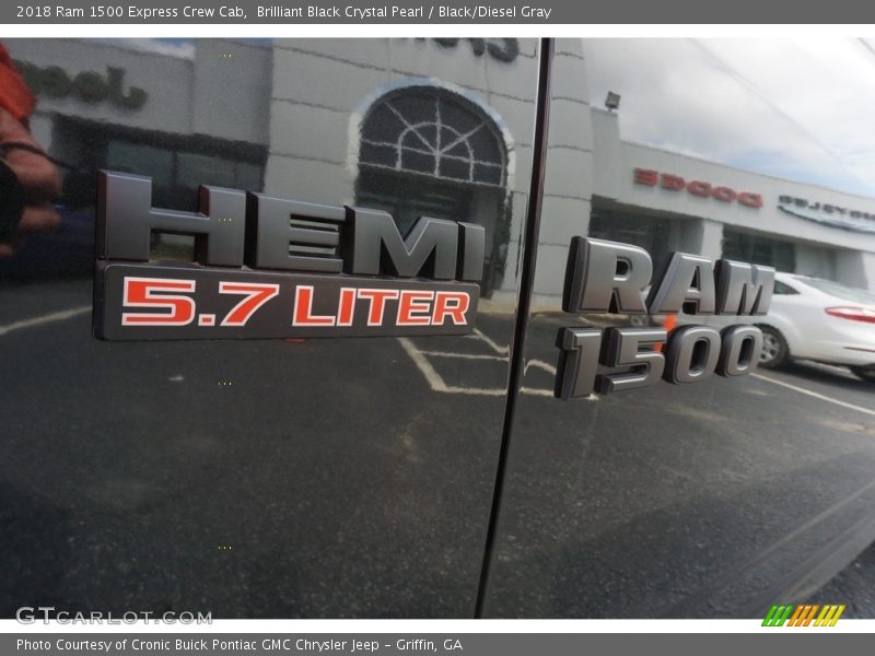 Brilliant Black Crystal Pearl / Black/Diesel Gray 2018 Ram 1500 Express Crew Cab