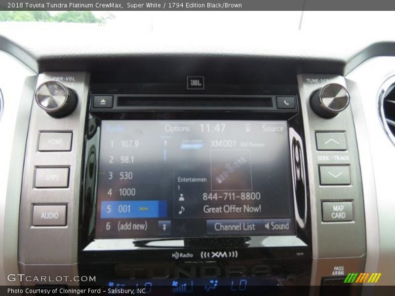 Controls of 2018 Tundra Platinum CrewMax