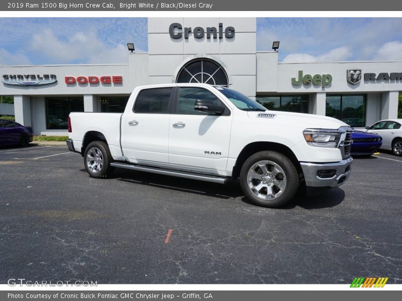Bright White / Black/Diesel Gray 2019 Ram 1500 Big Horn Crew Cab